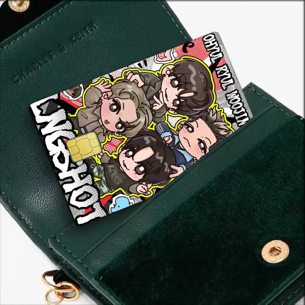 L-LNGSHO-T Hip-hop Waterproof Film Skin Cover Credit Card Stickers Debit Front Bank Bus Pass