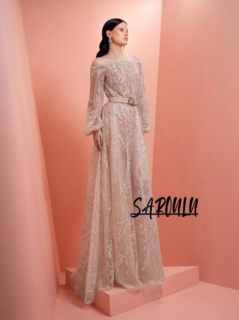 

Classic Off-the-shoulder Classy Appliques Evening Dress Customized A Line Charming Plus Size Stylish Banquet Galas Prom Gown