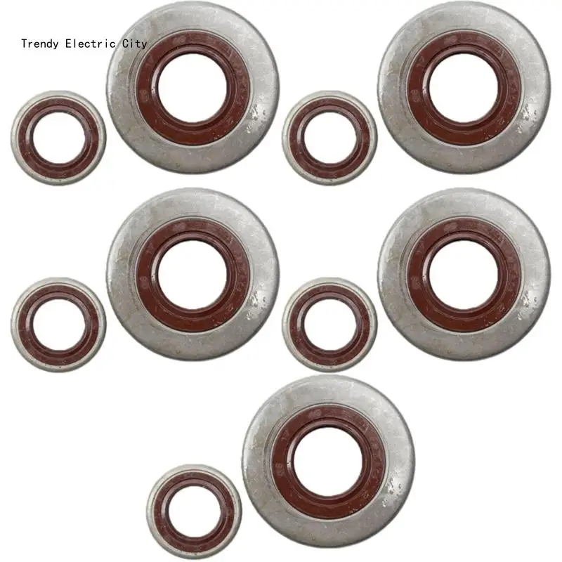 R9CD 10 Chiếc Máy Cưa Dầu Con Dấu Bộ Trục Khuỷu Dầu Cói Bộ Thay Thế Cho MS381 MS382