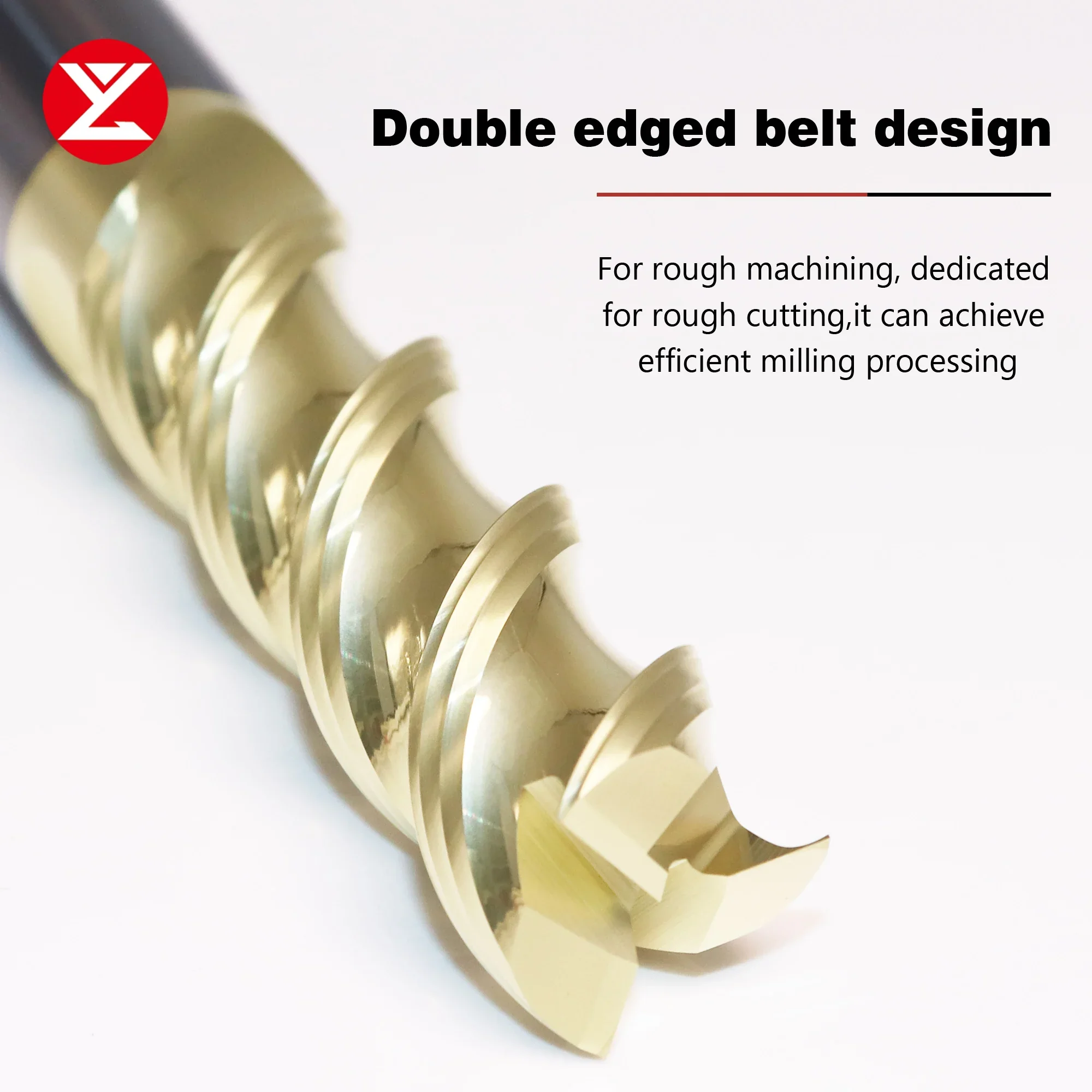 CNC Karbür Parmak frezeler Bit 3 Flüt ZrN Kaplama 6mm 8mm 10mm 12mm U şekli Büyük Çip Sökücü freze kesicisi Aletler Alüminyum