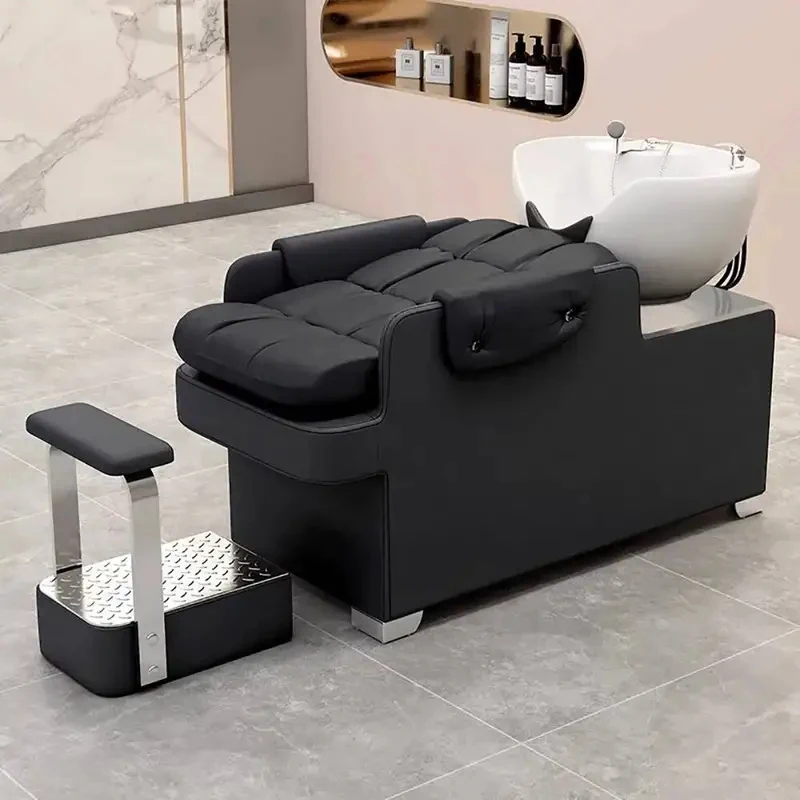 Simple Modern Nordic Luxury Shampoo Bed, Elegant Fashion Shampoo Recliner, Unique Aesthetic Salon Furniture