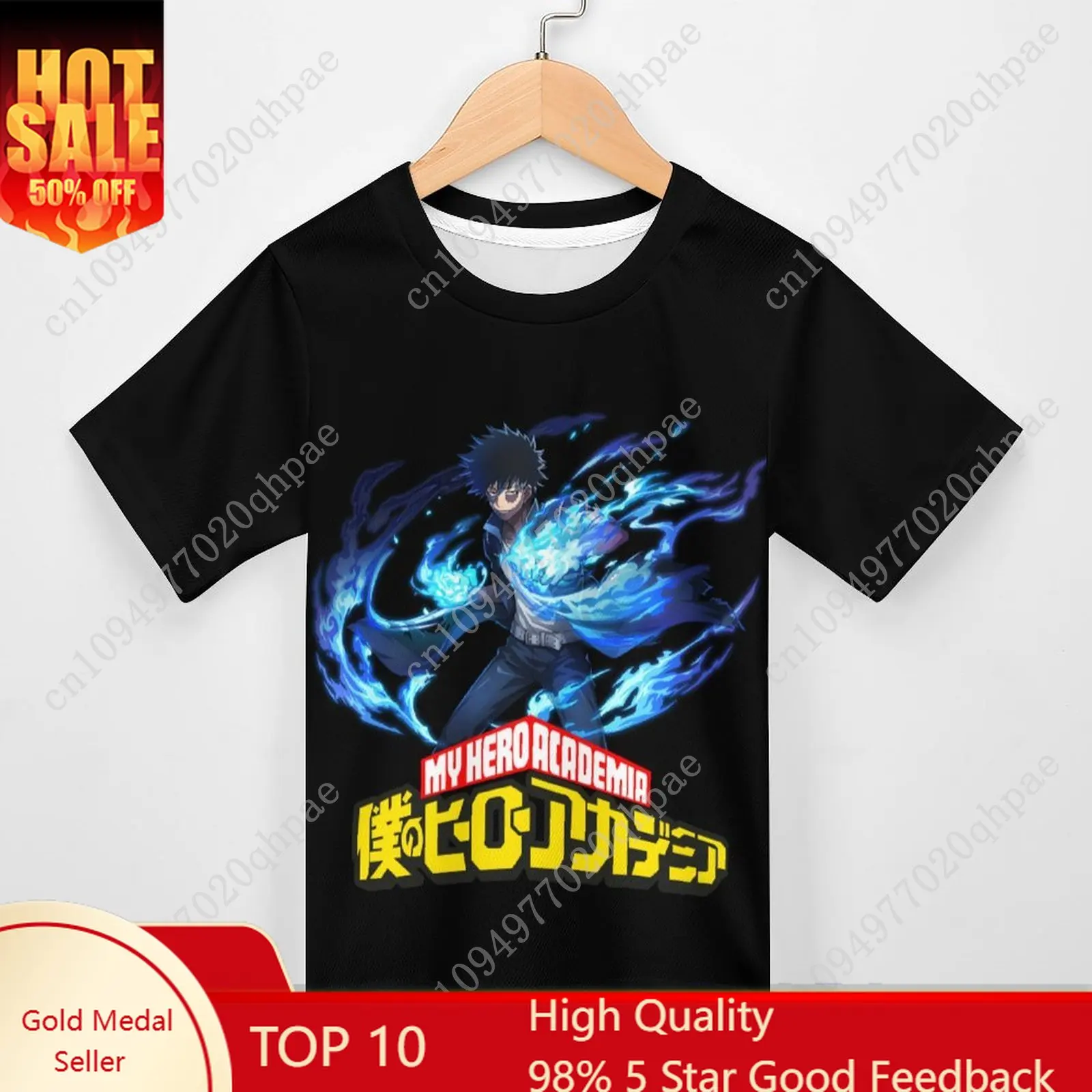 

My Hero Academia Dabi T shirt boys girls childs cotton short sleeves tlightweight breathable Tshirt custom made Summer Tops