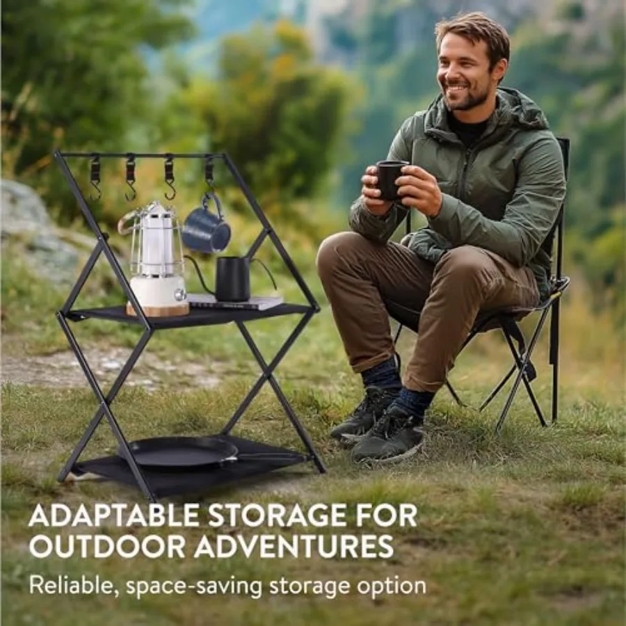 محطة مطبخ للتخييم خفيفة الوزن ومتينة وقابلة للطي وطاولات تخييم قابلة للطي للاستخدام الخارجي مثالية للنزهات على الشاطئ والباب الخلفي U #3