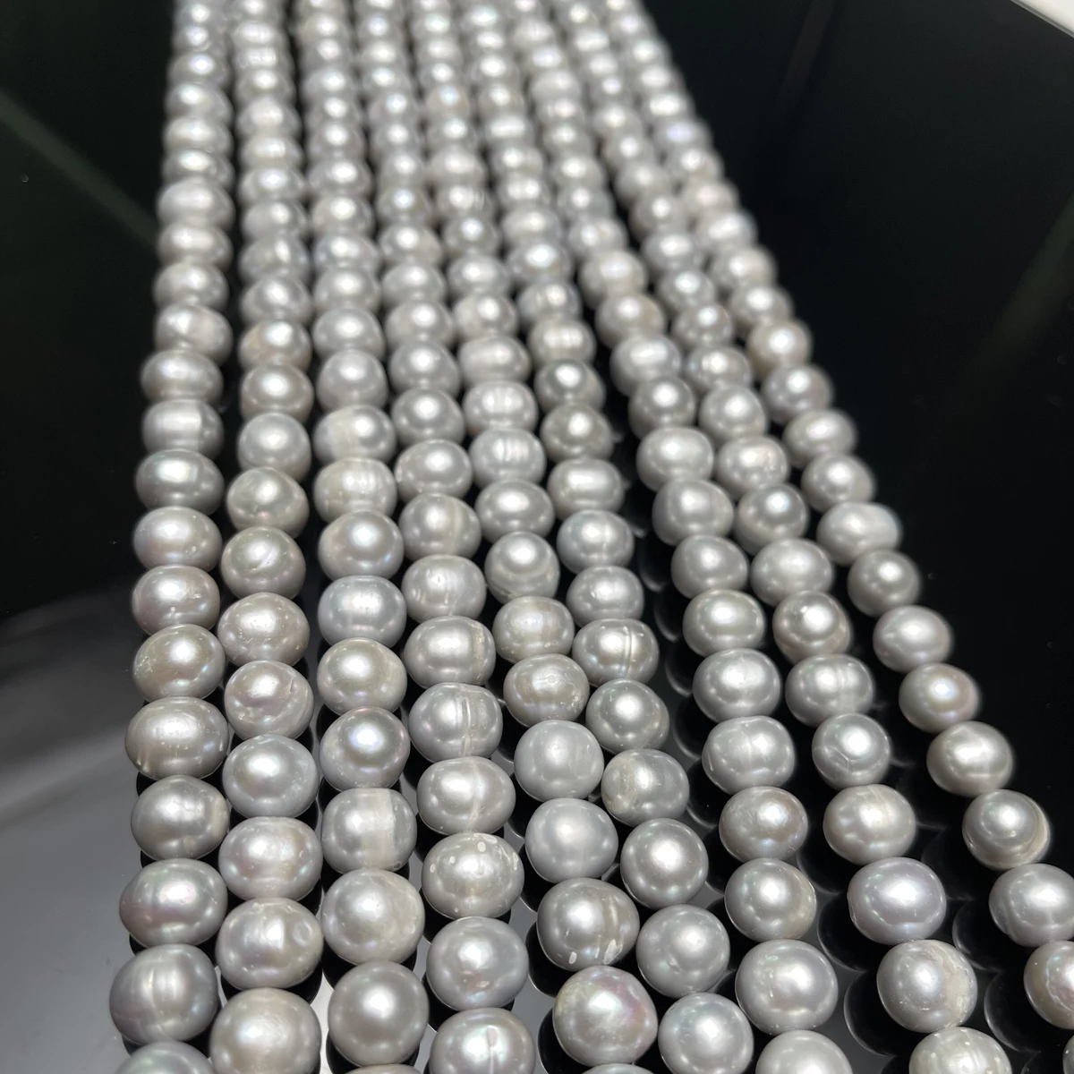 4A Grey near round Freshwater - Jewelry Making Ideas With Beads review and price