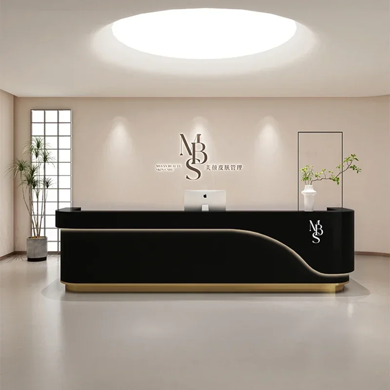 Aesthetic Design Creative Office Motion Economic Computer Reception Desks Counter Simple Customer Recepcao Trendy Furniture