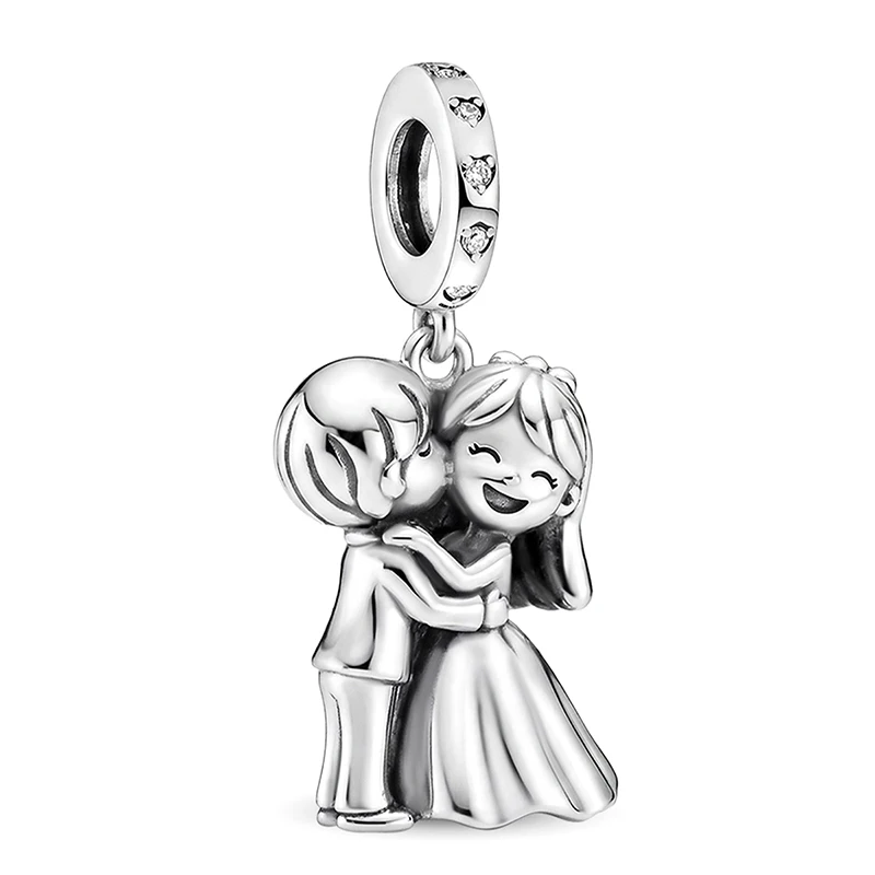 925 Sterling Silber Mode Junge Mädchen Paar Charakter-Serie Anhänger Perlen Passend für Original Armbänder und Armreifen Edles Schmuckgeschenk – Detail 21