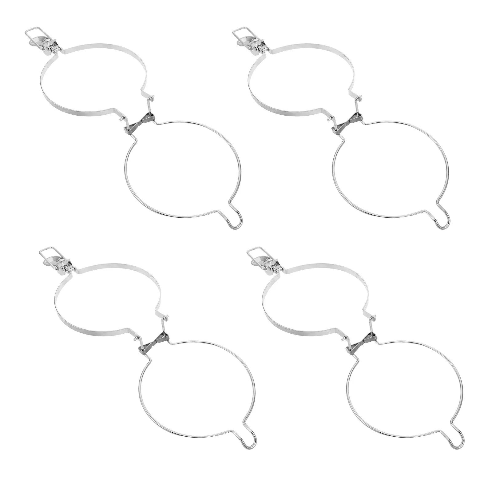 4Pcs Airtight Seal Jar Wire Clamps Stainless Steel Snap Buckle Leakproof Canning Jar Replacement Clips Glass Container Fastening