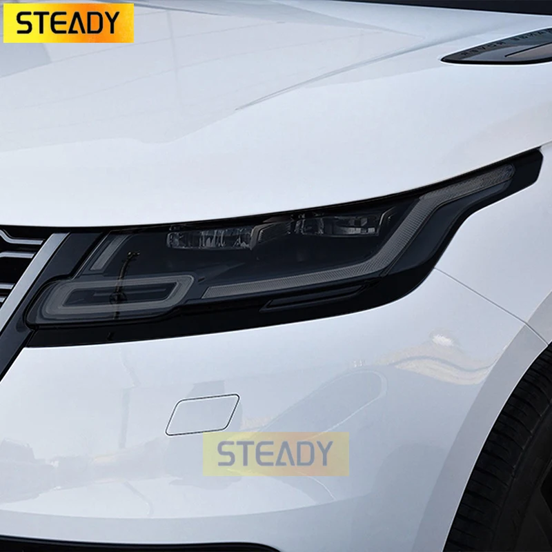 

2 Pcs Car Headlight Protective Film Headlamp Transparent Black TPU Sticker For Range Rover Velar 2017 2018 2019 2020 Accessories