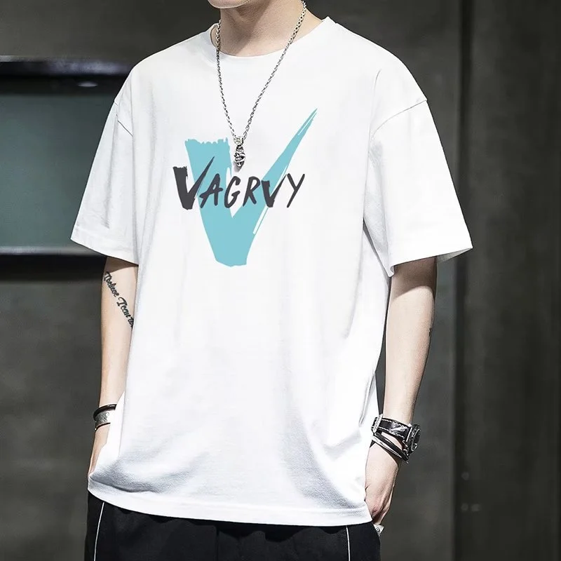 Oversized Graphic T Shirts Short Sleeve Loose Casual Pure Cotton Breathable Men's T-shirt Y2k Tops Clothes Streetwear Harajuku