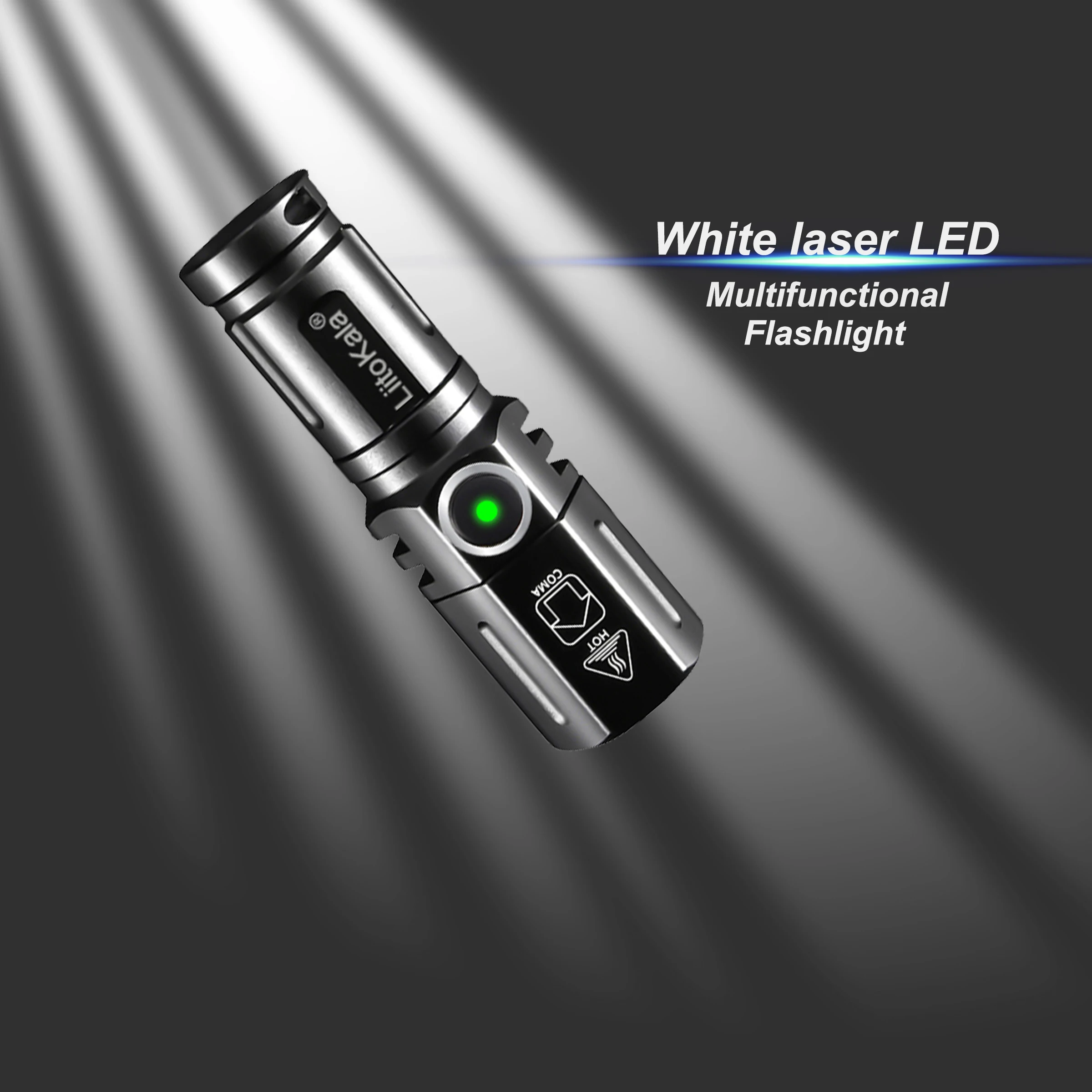 LiitoKala LF-535 Multi-Function Portable Flashlight Carry-On Compact LED Light with SOS Mode for Emergency Use