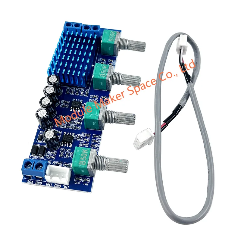 XH-M577 لوحة مضخم رقمي ثنائي القناة - TPA3116D2 وحدة صوت فئة D 80 وات * 2 طاقة عالية مع تحكم نغمة تيار مستمر 12-24 فولت