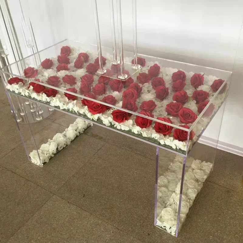 Hot Popular Modern Clear Acrylic Transparent Dining Table