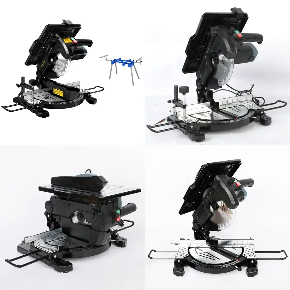 

LUXTER 8 Inch Multifunction Miter Saw+ Miter Saw Stand Aluminium Wood Plastic Woodworking Bench Top Compound Saw