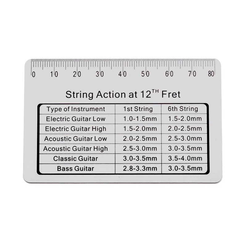 10Pcs Guitar String Action Gauge String Pitch Ruler Measuring Tool for Bass Classical Electric Acoustic Guitar Tools Parts