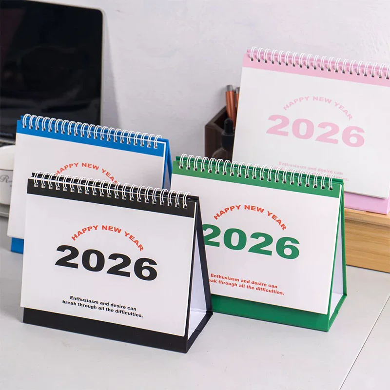 

2026 Calendar Simple Book Monthly Daily Planner Scheduler Time Management Home Office Desktop Decoration Standing Calendar