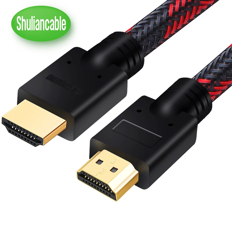 SHULIANCABLE HDMI-кабель 2,0 4K HDR для разветвителя, адаптер-удлинитель для ноутбука, ТВ, ЖК-дисплея, ноутбука, PS3/4, проектор, компьютер