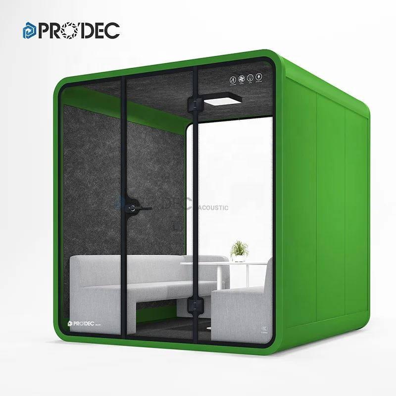 Customized Sound Insulation Soundproof Glass Booth Indoor Meeting Room Office Pods
