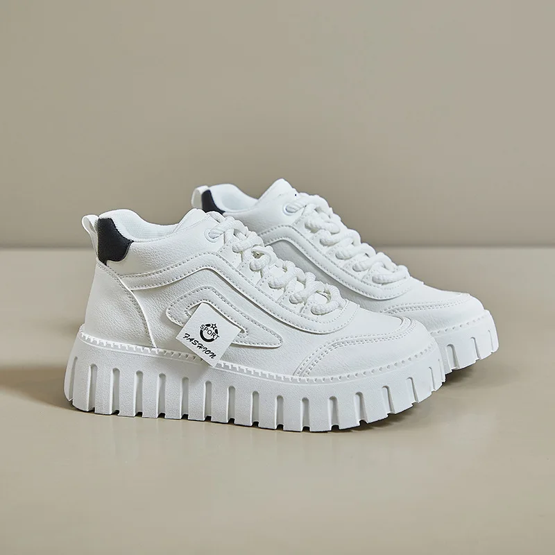 Spring & Summer Women High Shoes Fashion Girls Sneakers Thick-Soled Increase Breathable Sports Casual Size 35-40