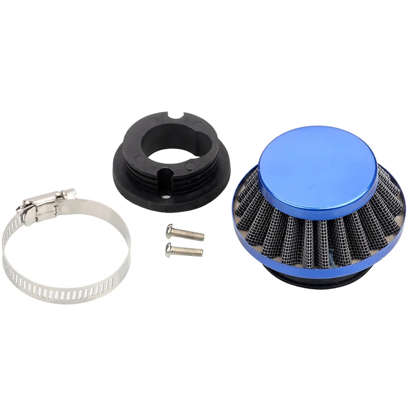 Mini Moto 44mm AIR FILTER with Connector for most air cooled 33cc - 43cc 47cc 49cc 50cc 52cc minimoto style 2-stroke engines