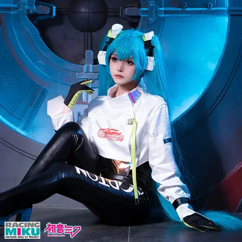 Sky06 VOCALOID 2022 disfraz de Cosplay de MIKU de carreras VOCALOID Cos GT Project trajes de carreras de Cosplay disfraz de Miku con peluca de Cosplay 66liU y
