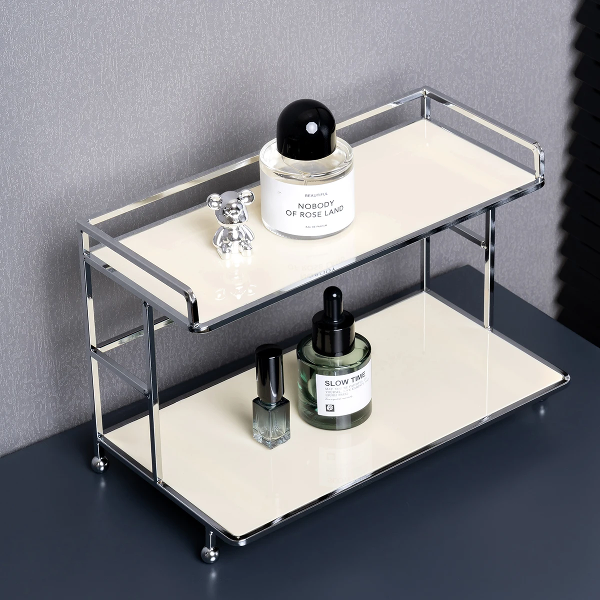 Luxury Advanced Makeup Perfume Cosmetics Desktop Layered Storage Rack Kitchen Organizer Cup Holder Vanity Bathroom Basket