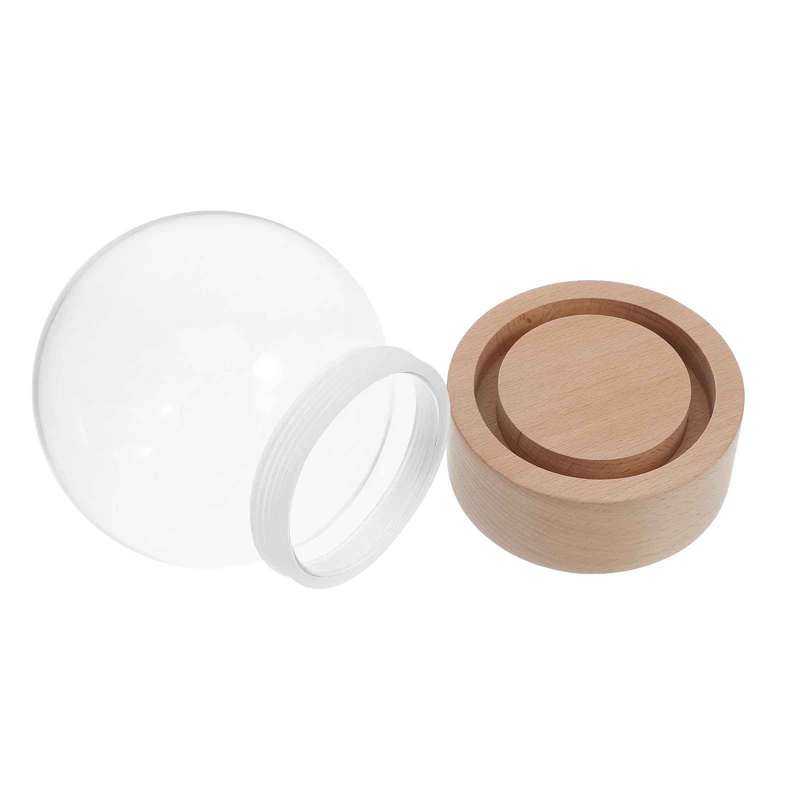 

Snow Globe Music Box DIY Clear Glass Dome Wood Base Eternal Flower Display Craft Kit for Miniature Scenes Home Decoration