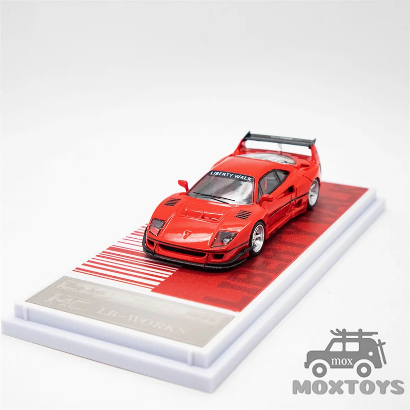 Top Art 1:64 LBWK F40 Red / White Limited699 Diecast Model Car