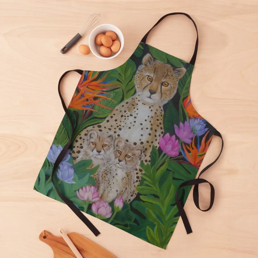 cheetahs Apron Kitchen Accessories 2022 For Women Kitchen Kitchen Handle For Women Waiter Uniforms Apron