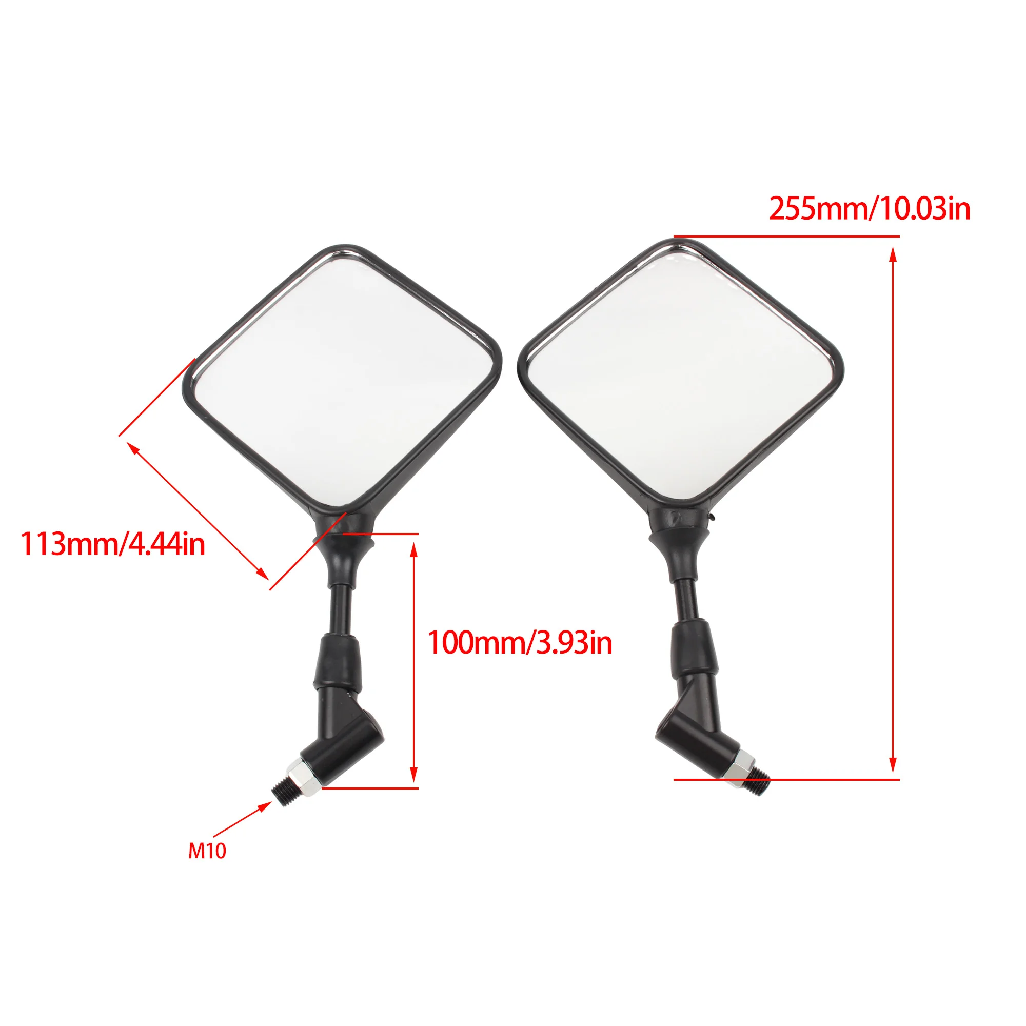 For Suzuki DR 200 250 350 650 DRZ 400 650 Motorcycle Rear View Mirror 10mm Rearview Mirrors Pit Bike Motocross Universel Parts