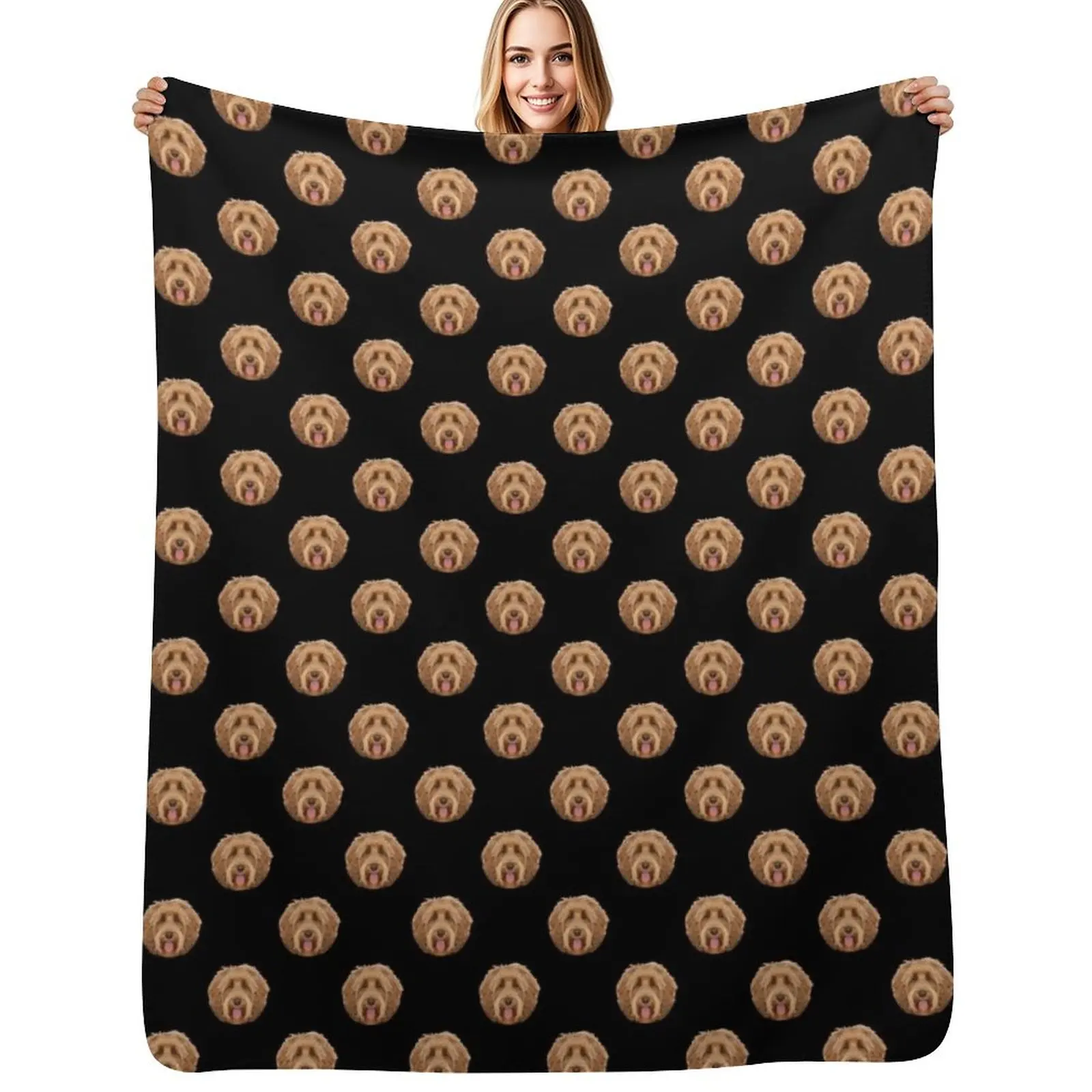 funny labradoodle lover dog face cute labradoodle Throw Blanket Thermals For Travel Furry Sofa Throw Luxury St Softest Blankets
