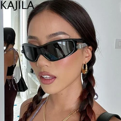 Y2K Punk One-piece Polarized Sunglasses Women Goggle 2026 Luxury Brand Steampunk Sun Glasses For Ladies Retro 2000's Eyewear
