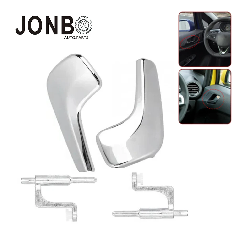 Jonbo Aluminium Vergulde Kunststof Roestvrij Binnendeurklink Voor Opel Corsa D 2006-2014 13297813 13297814 Linker Rechter Deuren