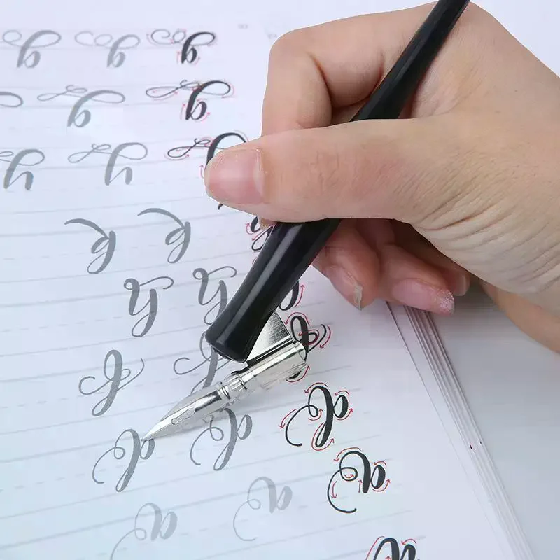 Oblique Dip Pen Holder English Writing Art Drawing Calligraphy Pen Nib Support Adjustable Signature Pen Accessories