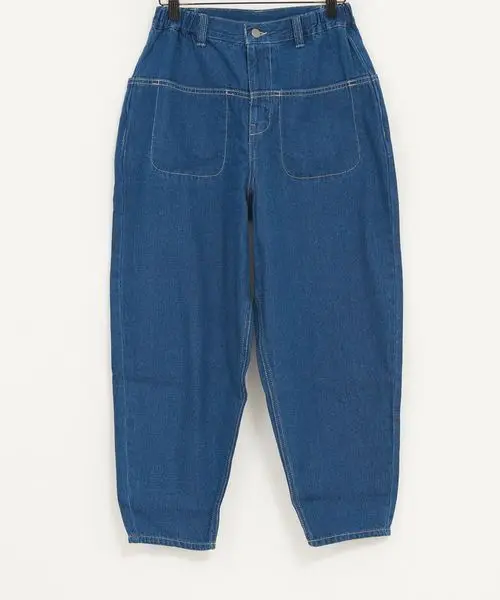 

Spring 2026 High Waist Loose Fit Cotton Workwear Jeans Waed Cube Women's Loose Trousers Elastic Waist Small Footwear