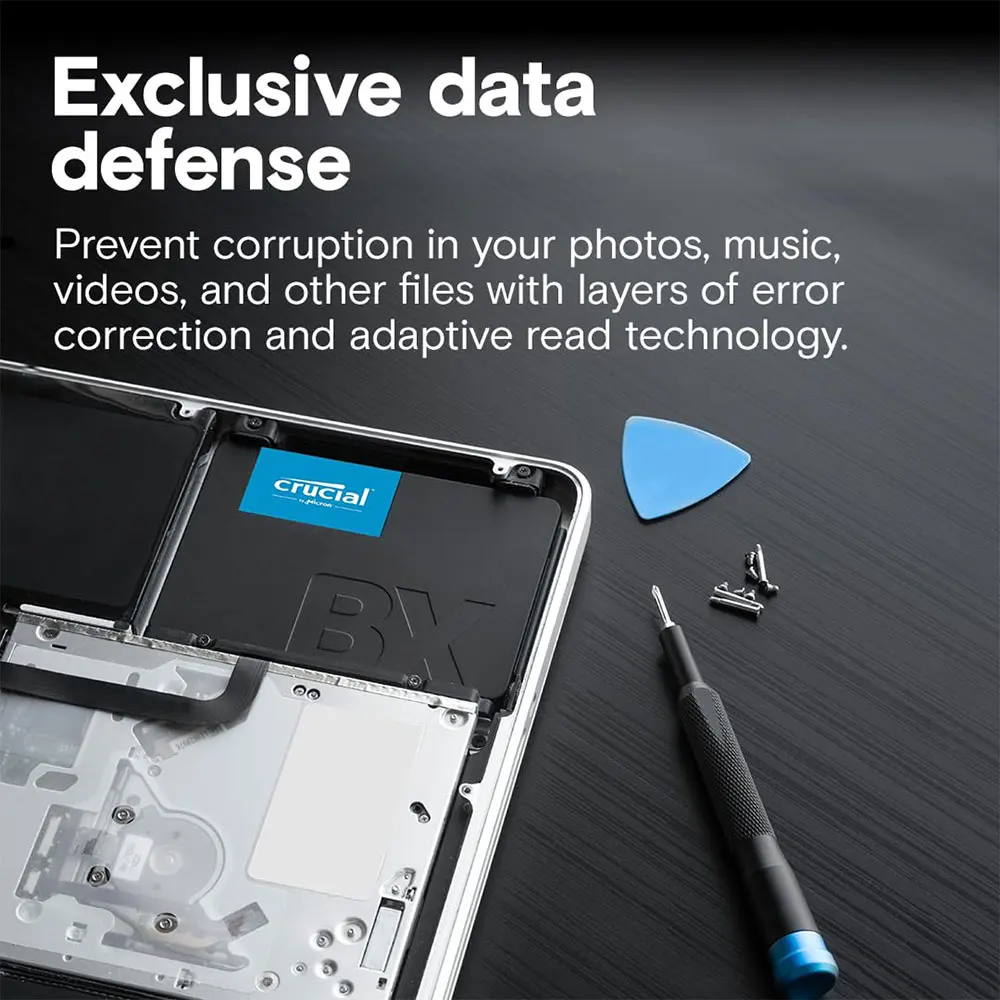 محرك الأقراص الصلبة Crucial BX500 SATA SSD 240GB 500GB 1TB 2TB 2.5 بوصة ثلاثي الأبعاد NAND محرك الأقراص الصلبة الداخلي SSD للكمبيوتر المحمول وسطح المكتب (الكمبيوتر الشخصي) محرك الحالة الصلبة