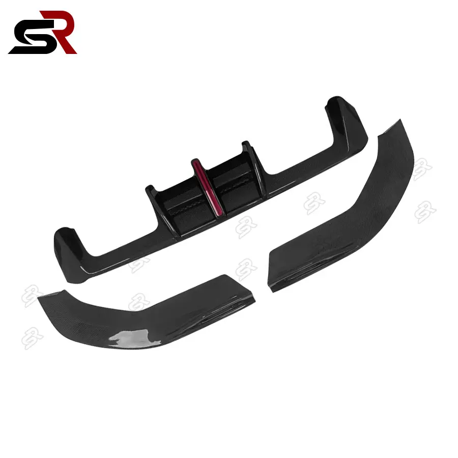 For BMW G80 M3 G82 G83 M4 Dry Carbon Fiber AE Style Rear Spoiler Car Rear Bumper Lip Splitter Under Spoiler Body Kit