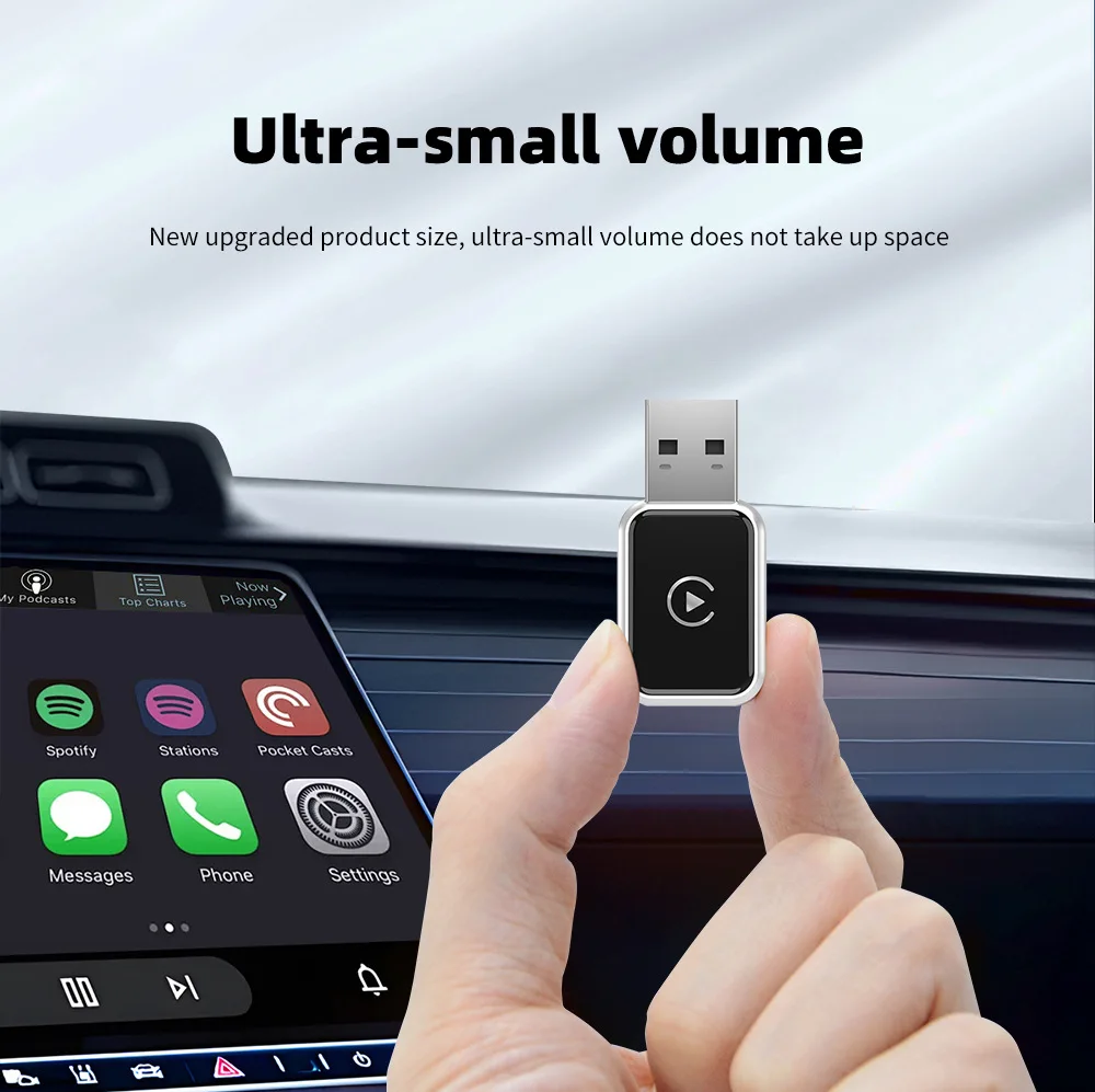 

2025 New Wireless CarPlay & Android Auto Adapter–Ultra-Compact | 5GHz WiFi & Bluetooth 5.0 | Voice Control | For Factory-Wired