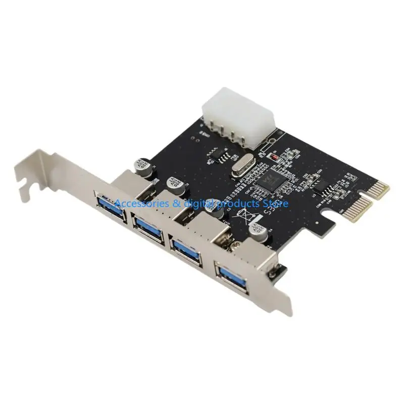 77JD Low Profile 2/4 Port PCIE To USB3.0 Adapter PCIE Expansion Card Adapter Operating