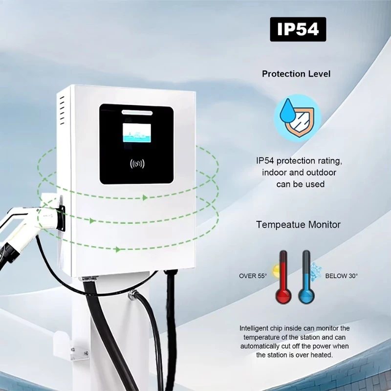 New Wall-mounted DC EV Charger Charging Pile with Single 20KW 30KW 40KW EV Charging Station