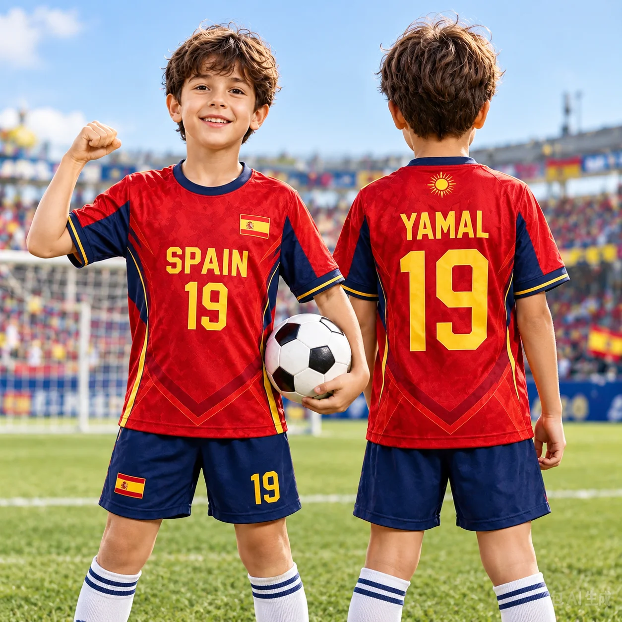 2026 Hotsale Special NO.19 YAMAL Football Jersey Tee Shorts Set Women Men Spain Fans Shirt and Shorts Summer Kids 2 Piece Set
