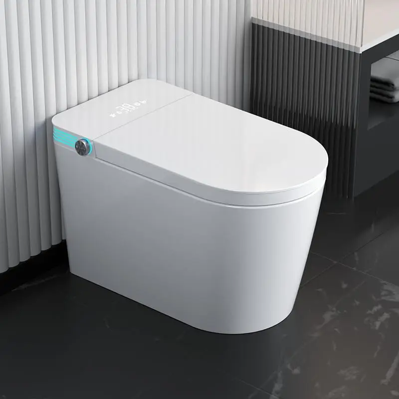 Elongated Smart Toilet with Bidet Built in, 80MM Widened Heated Bidet Seat, Adjustable Warm Water Washing and Air Drying