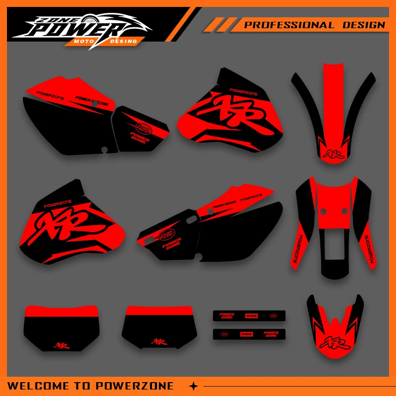 

Powerzone For Honda XR250 XR400 1996 1997 1998 1999 2000 2001 2002 2003 2004 XR 250 Graphics Background Sticker Decal Kit 01