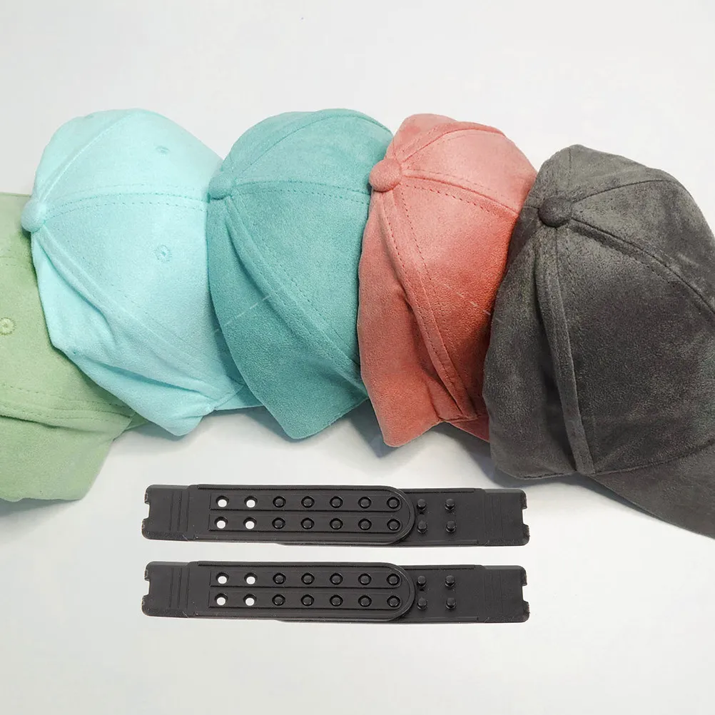 Cap Buckle Replacements for Hat Owners to Quickly Repair Hats, 20 Pairs, Black Plastic, 14-Hole Double-Row Push-Pull