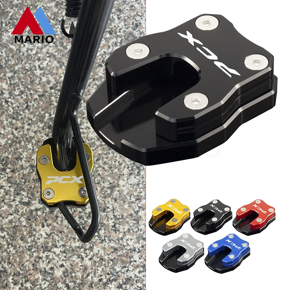 

Motorcycle Foot Side Stand Pad Plate Kickstand Enlarger Support Extension For Honda PCX125 PCX150 PCX160 PCX Logo 160 150 125