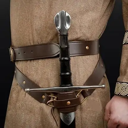 

Medieval Waist Belt Sword Holder Steampunk Buckle Strap Pirate Viking Knight Cosplay Costume Accessories