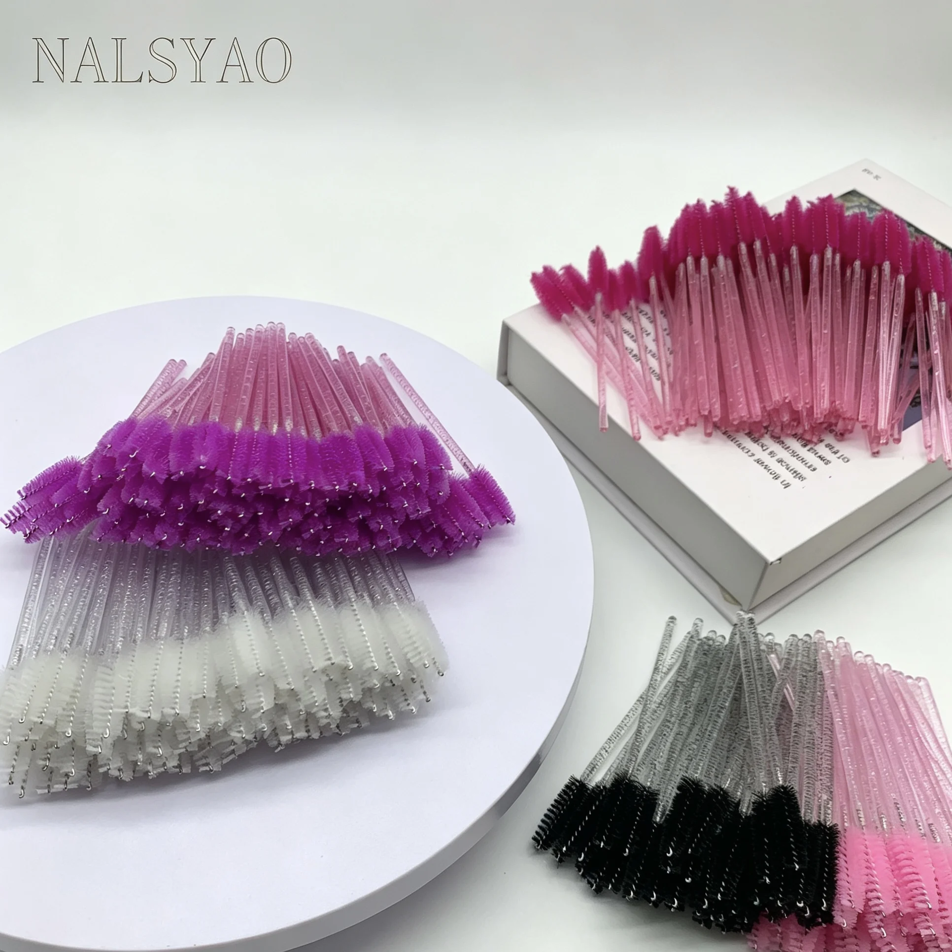 100 Stück Einweg-Wimpernbürsten Spoolies Micro Lash Mascara Wands Kämme Großhandel für Wimpernverlängerung Make-up Kosmetikwerkzeuge