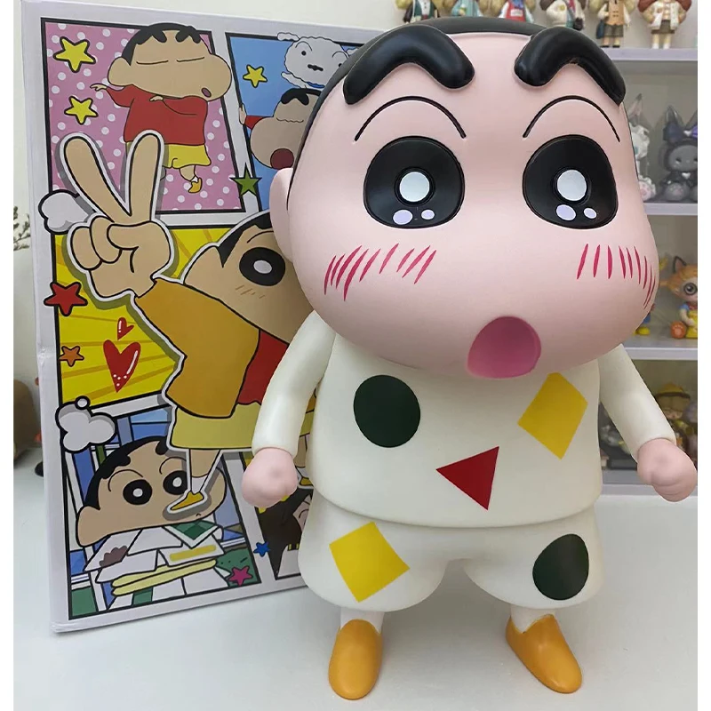 Crayon Shin-Chan Anime Action Figure Toys, Coleção Manga Boneca, Modelo de Ornamentos, Presente para Crianças, 42cm