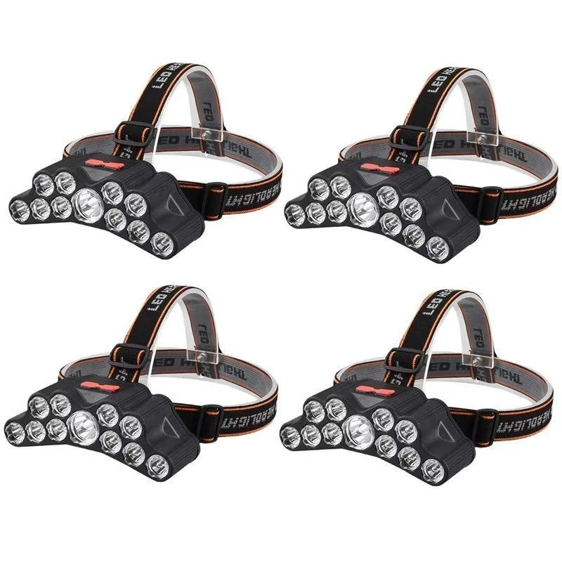 

Мощный налобный фонарь с 11 светодиодами, USB-перезаряжаемый, водонепроницаемый, для охоты, кемпинга, рыбалки, походов и активного отдыха на природе