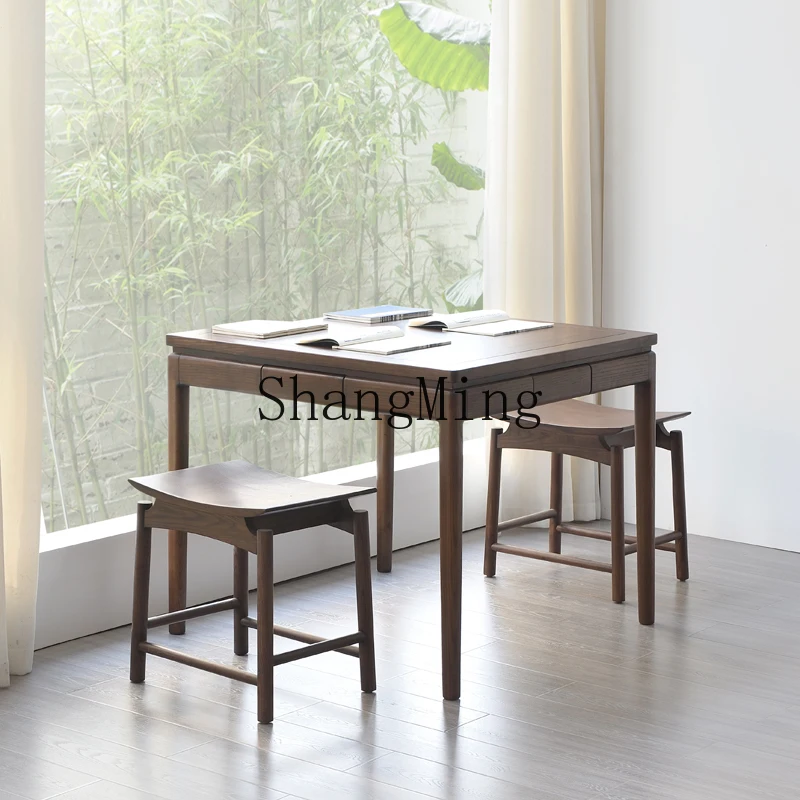 CL New Chinese Solid Wood Eight Immortals Table Zen Square Table Tea House Leisure Chess and Cards Simple Square Tea Table