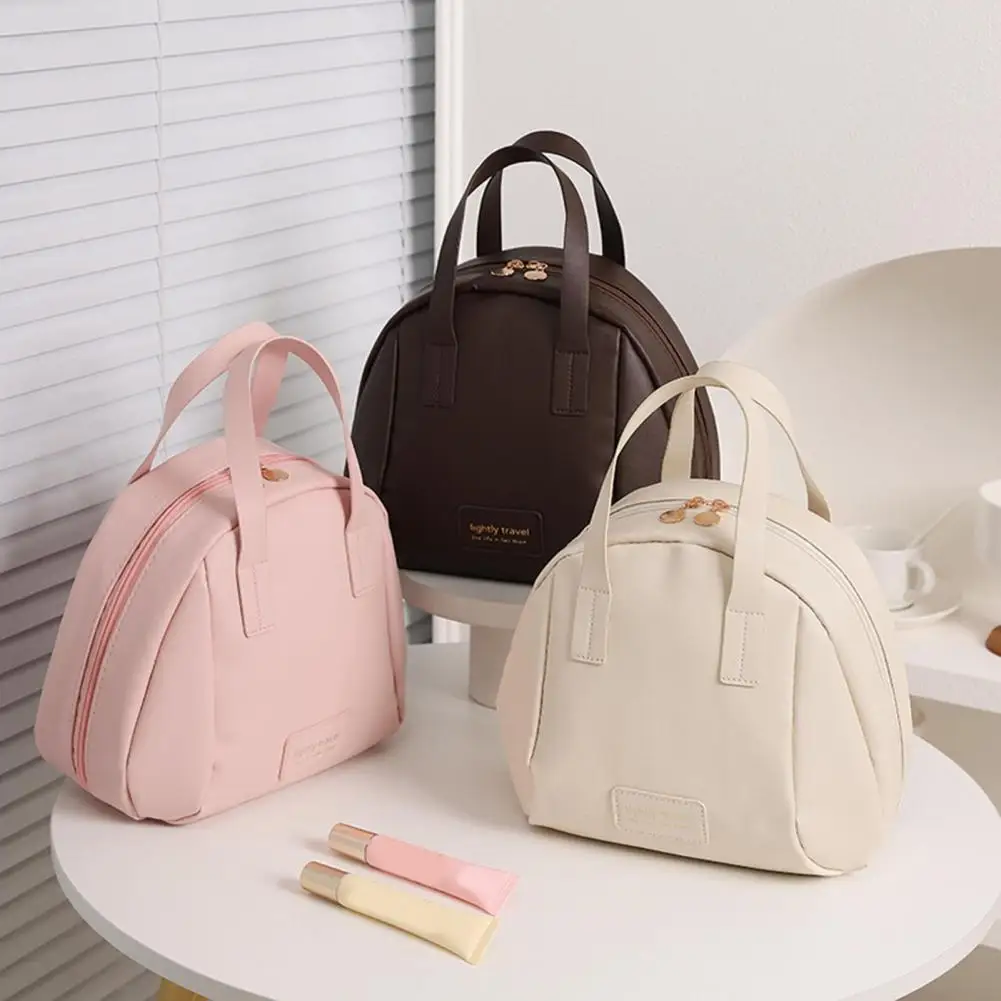 

Travel Cosmetic Storage Bag Portable Multi-compartment Makeup Bag for Toiletries Waterproof Faux Leather Storage Pouch